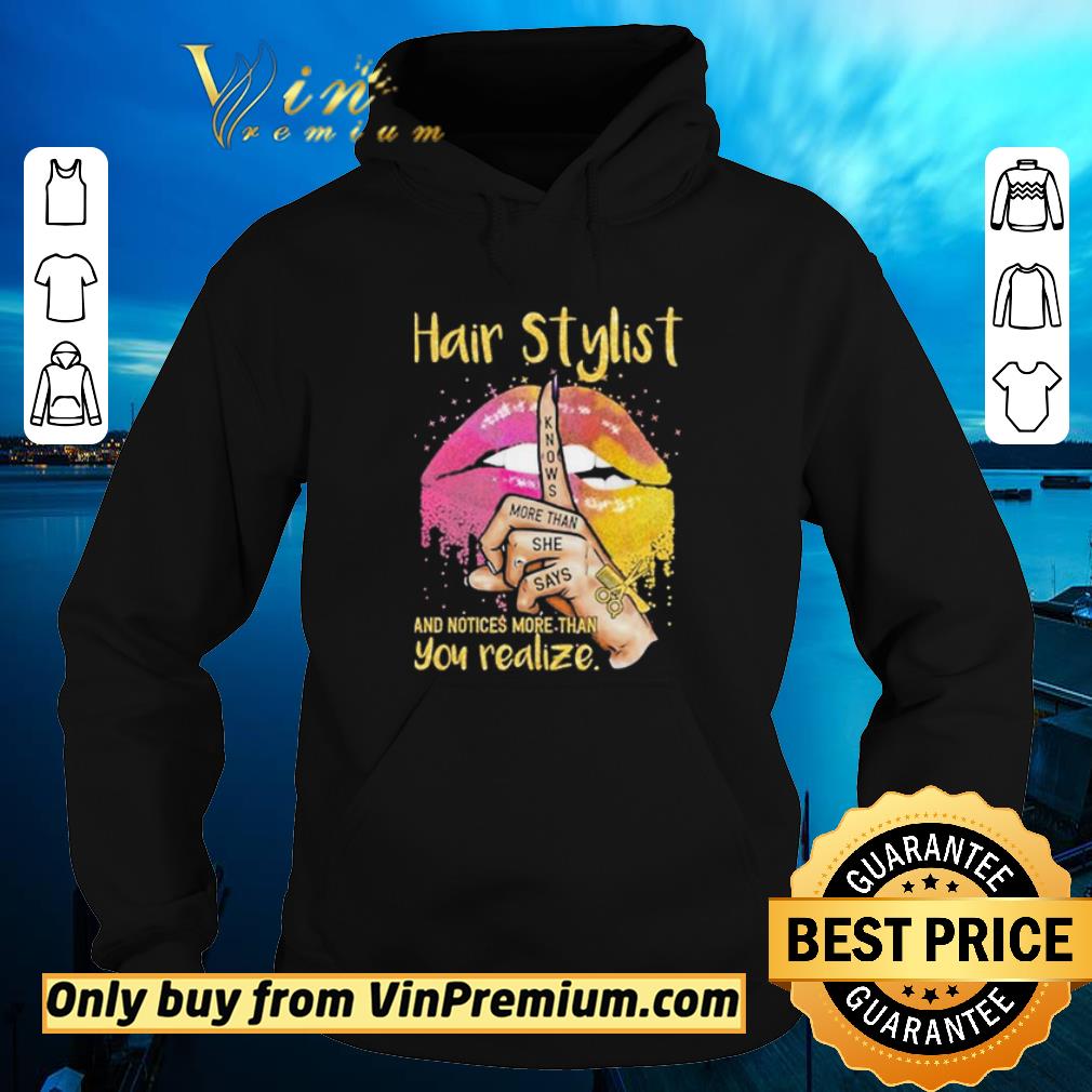 Hot Hair Stylist Lip knows more than she says and notices more than you realize diamond shirt