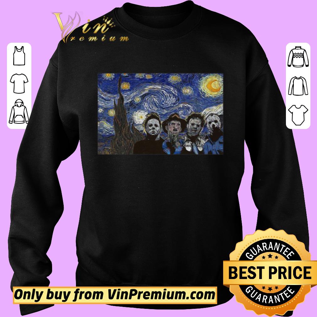 Pretty Horror Characters Starry Night shirt
