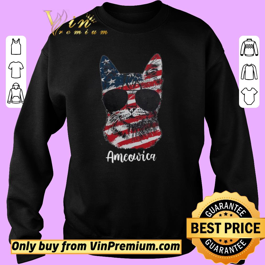 Awesome Ameowica Cat American Flag shirt