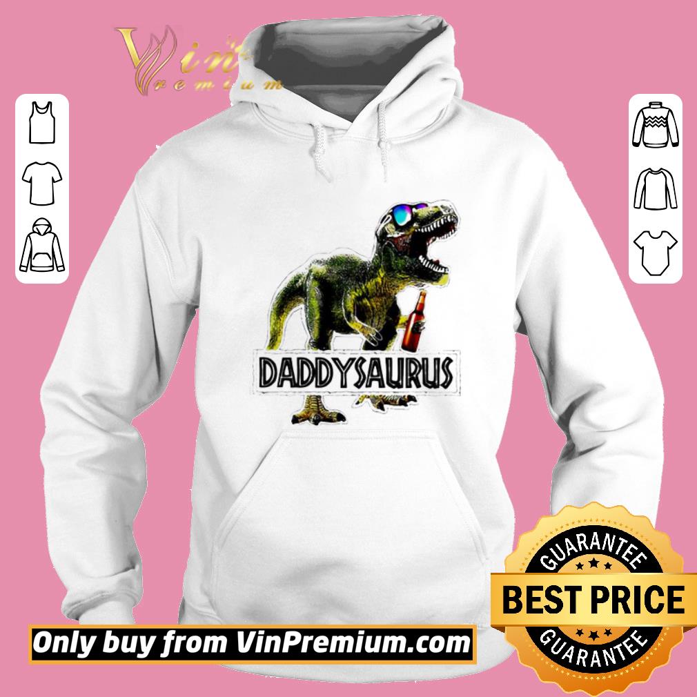 Awesome Daddysaurus drinking beer party shirt