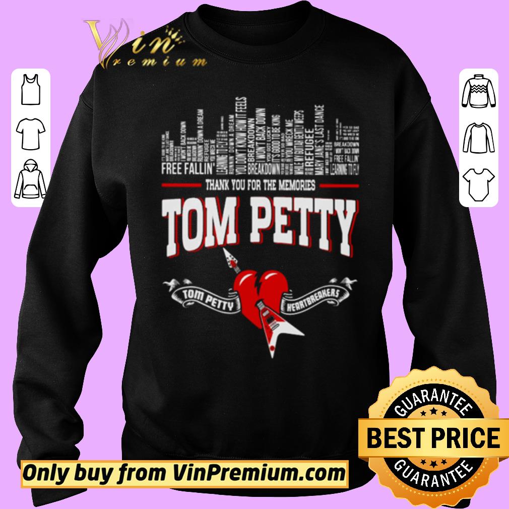 Hot Free Faillin Tom Petty thank you for the memories shirt