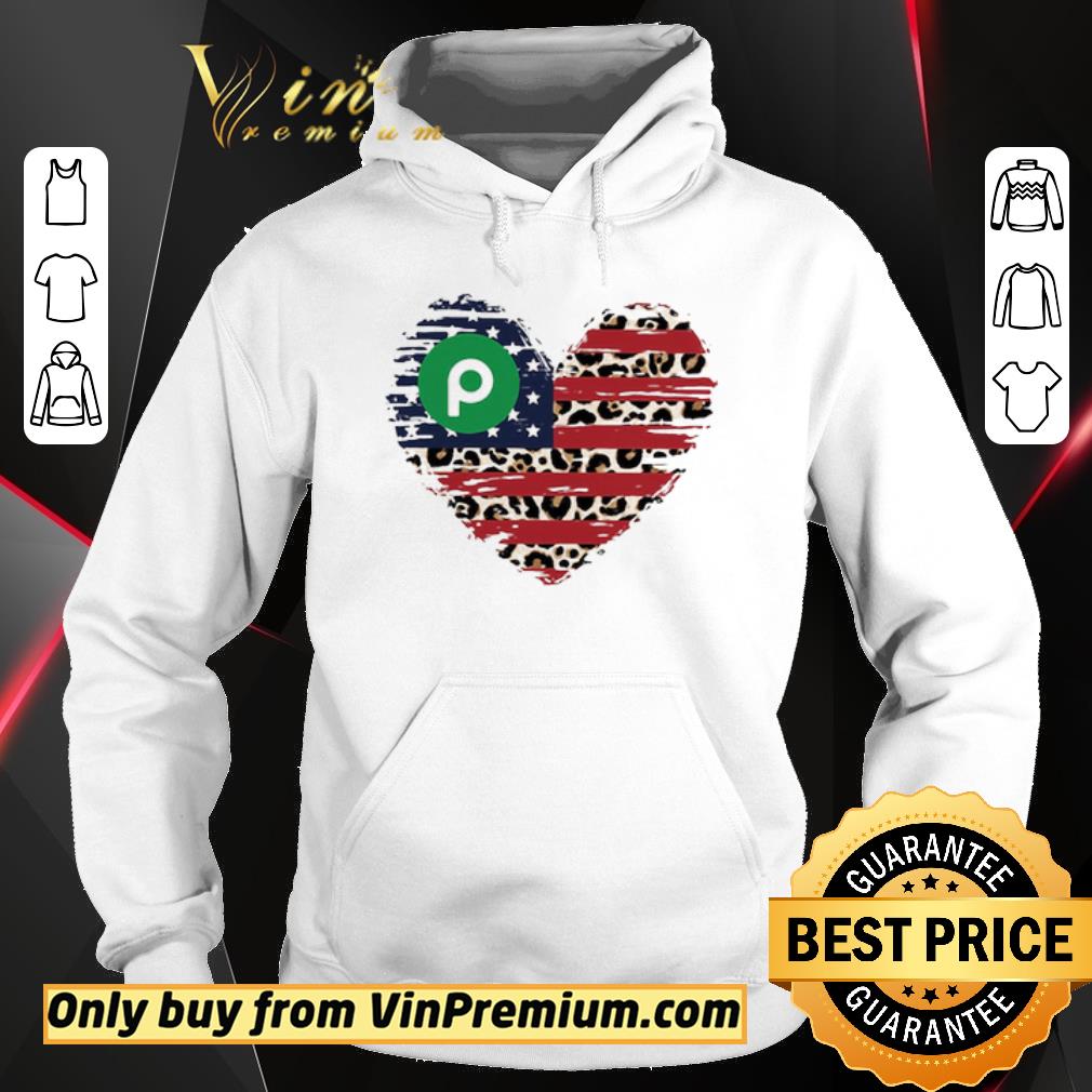 Hot Love Publix Leopard Heart Independence Day shirt