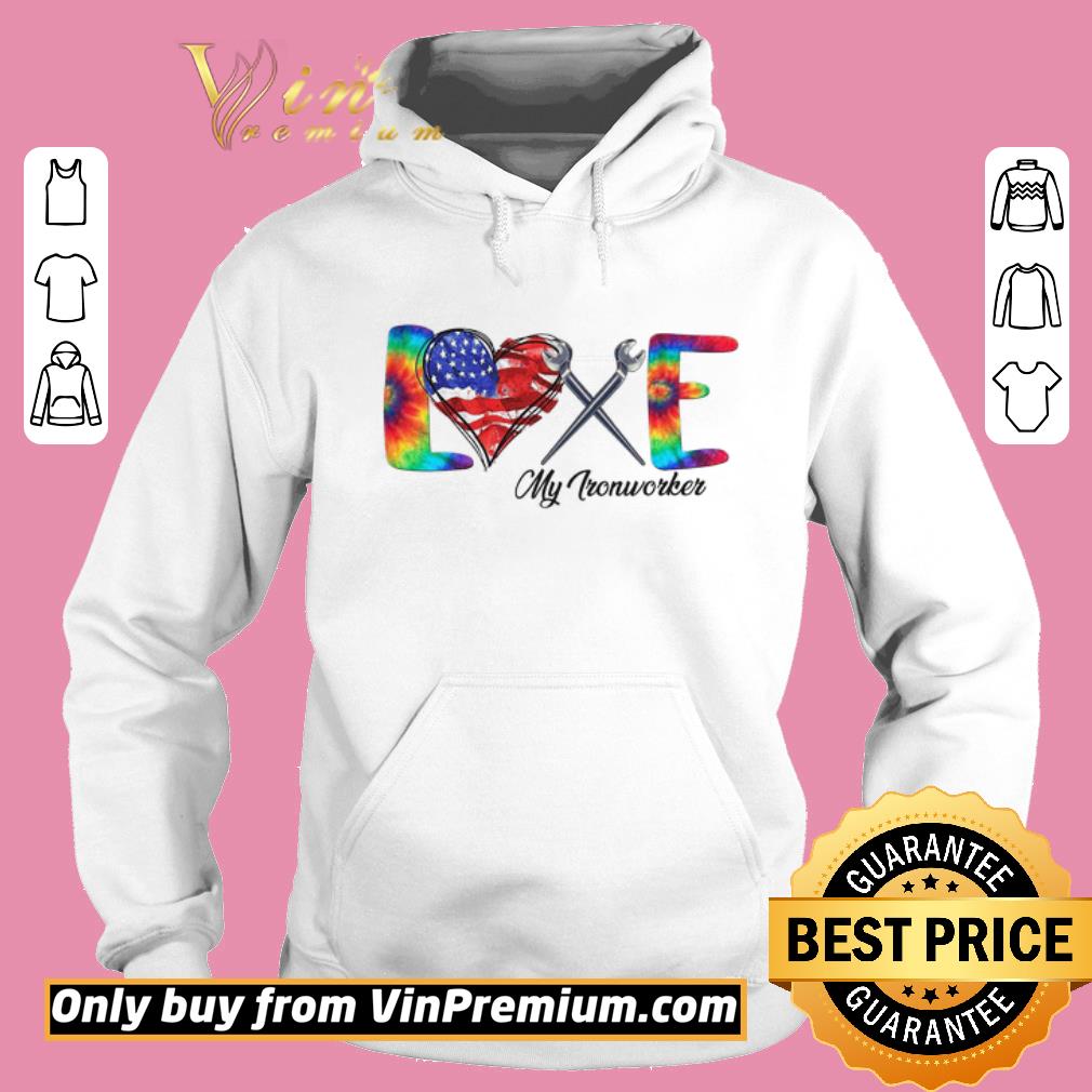Awesome Love My Ironworker American Flag shirt