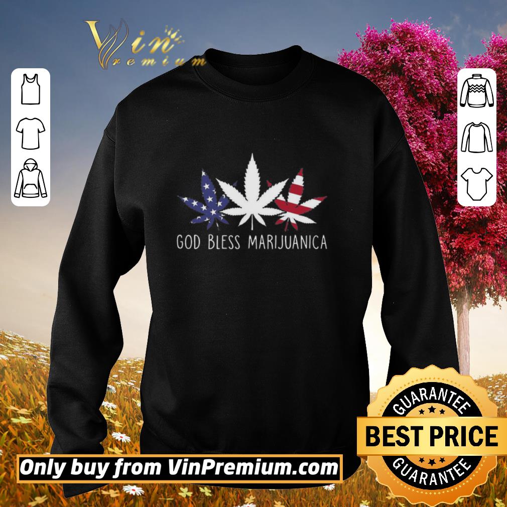 Awesome God Bless Marijuanica USA flag Weeds shirt 6 Awesome God Bless Marijuanica USA flag Weeds shirt
