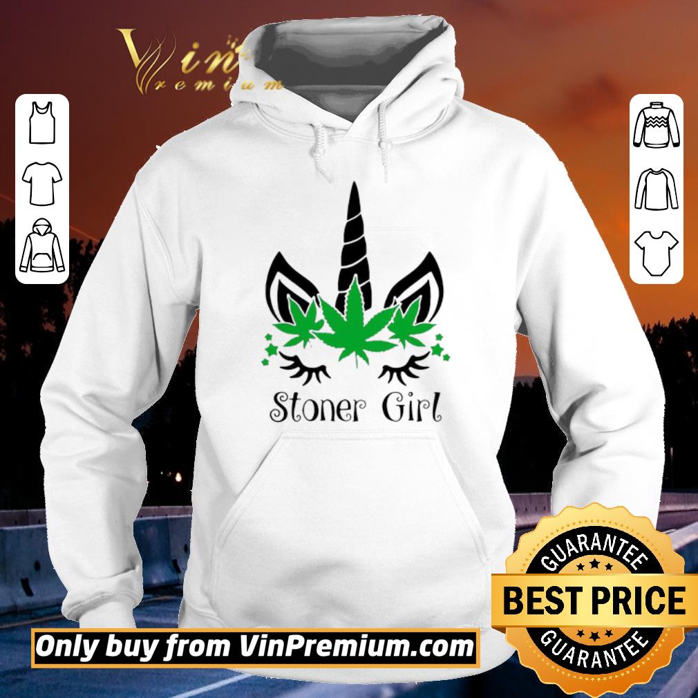 Awesome Unicorn Cannabis Marijuana Stoner Girl shirt
