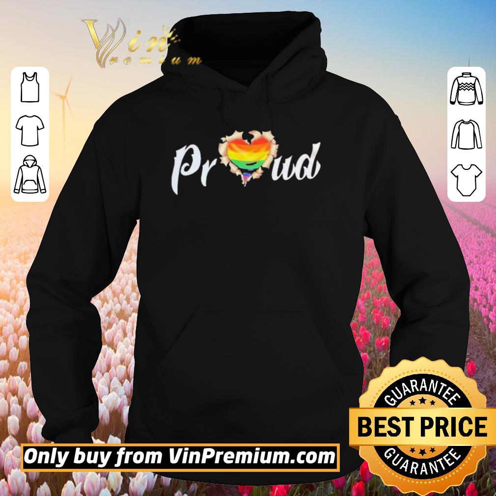 Awesome LGBT Proud Blood inside me Heart shirt
