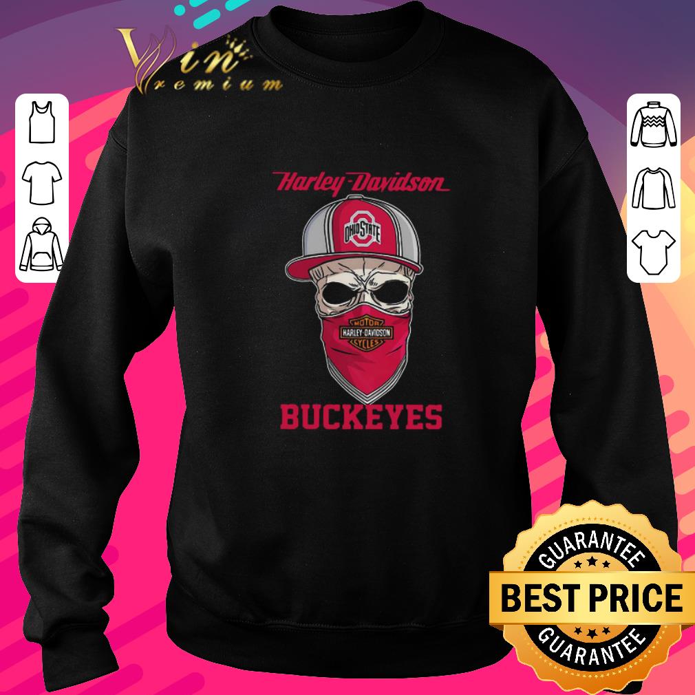 Original Skull Harley Davidson mask Ohio State Buckeyes Hat Coronavirus shirt