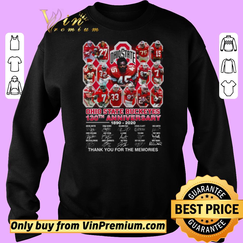 Hot Ohio State Buckeyes 130th Anniversary 1890-2020 thank you for the memories shirt 6 Hot Ohio State Buckeyes 130th Anniversary 1890-2020 thank you for the memories shirt