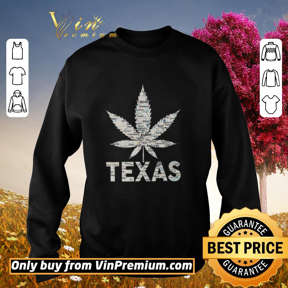 Hot Weed Texas to map shirt