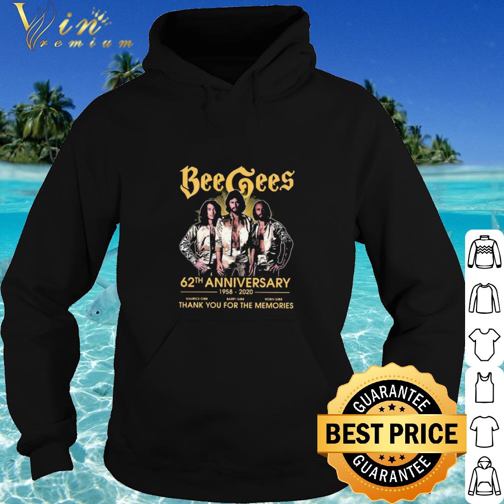 Best Bee Gees 62th Anniversary 1958-2020 Thank You For The Memories shirt