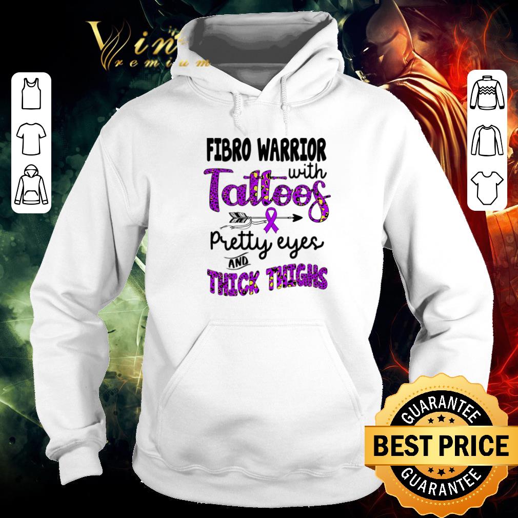 Hot Fibromyalgia Awareness Fibro Warrior With Tattoos Pretty Eyes shirt