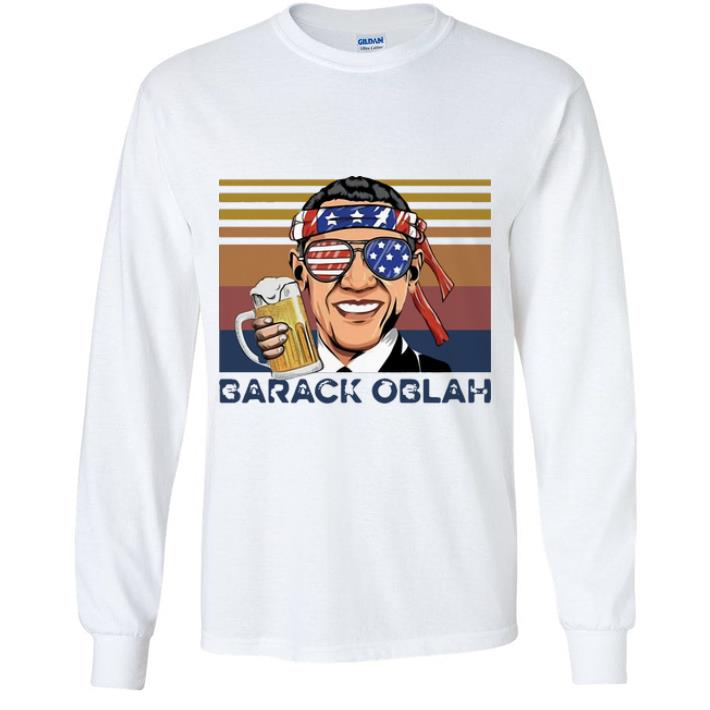 Great Vintage Barack Obama Barack Oblah Drink 4th Of July American Flag shirt