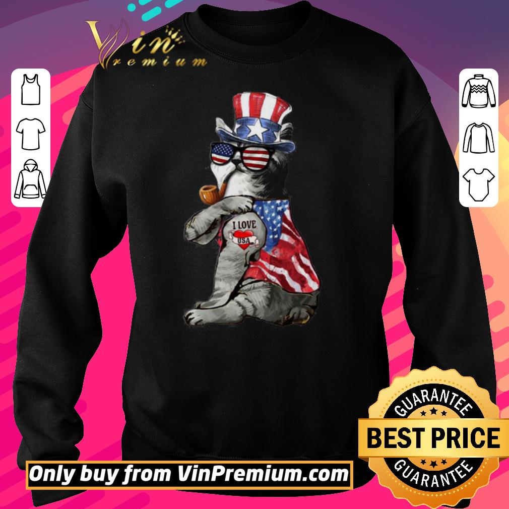 Original Uncle Sam Cat tattoo i love US heart the 4th of July shirt 6 Original Uncle Sam Cat tattoo i love US heart the 4th of July shirt