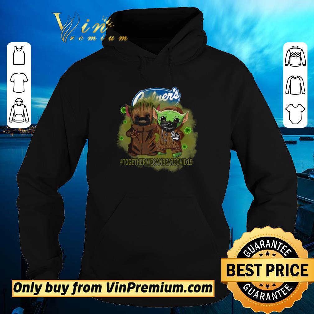 Pretty Baby Groot And Baby Yoda Face Mask Star Wars Darth Vader Culver’s Together We Can Beat Covid 19 shirt