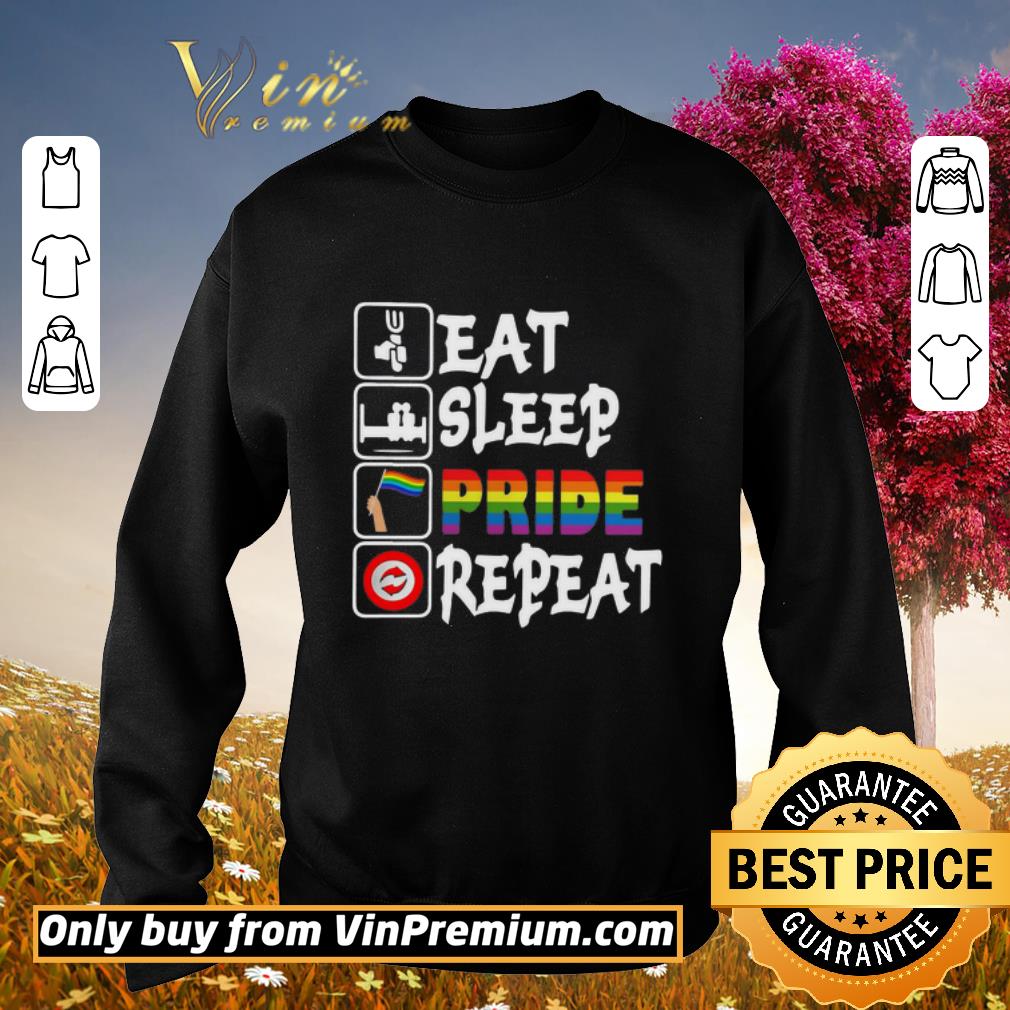 Pretty LGBT eat sleep pride repeat shirt 6 Pretty LGBT eat sleep pride repeat shirt