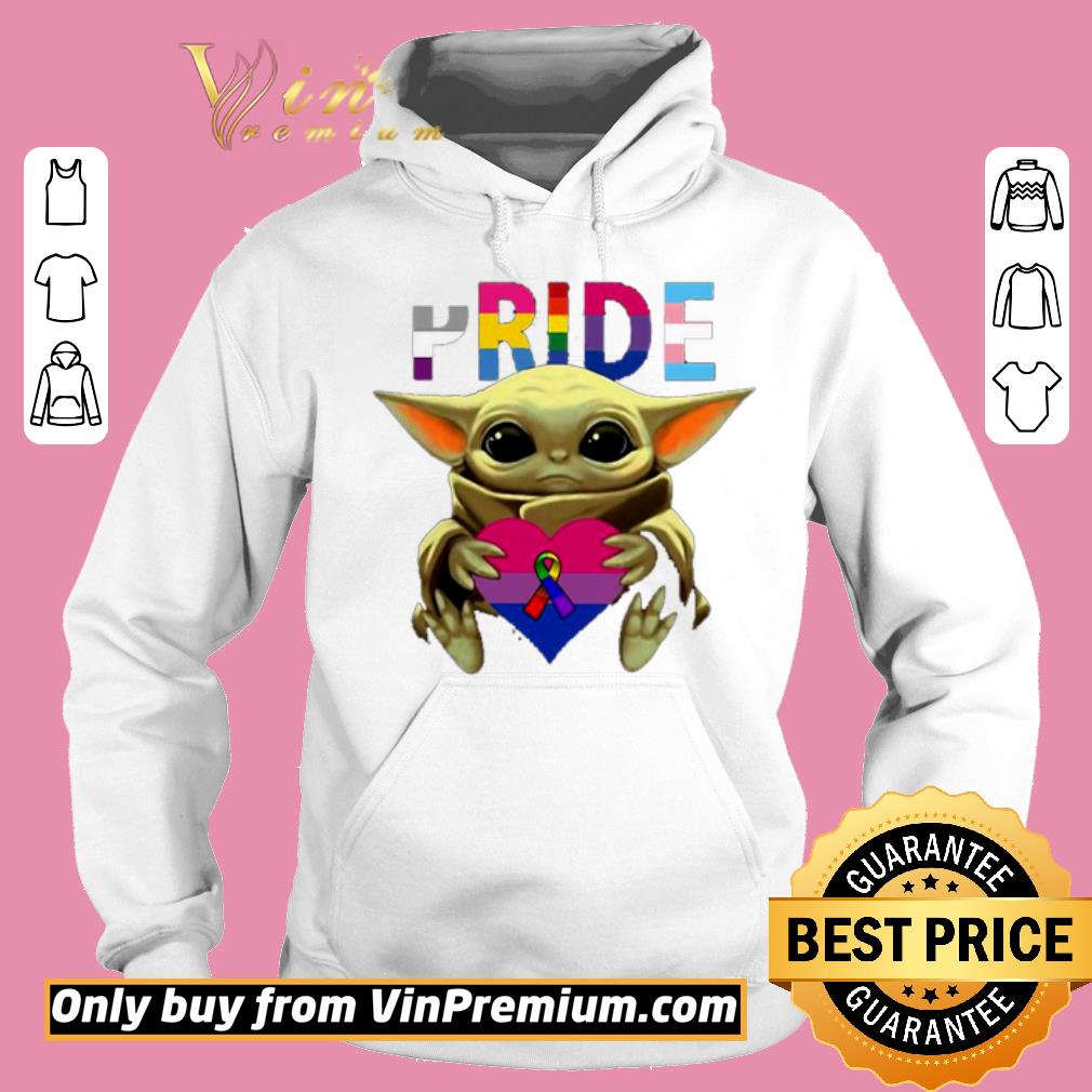 Pretty Pride Baby Yoda Hug Heart Awareness shirt