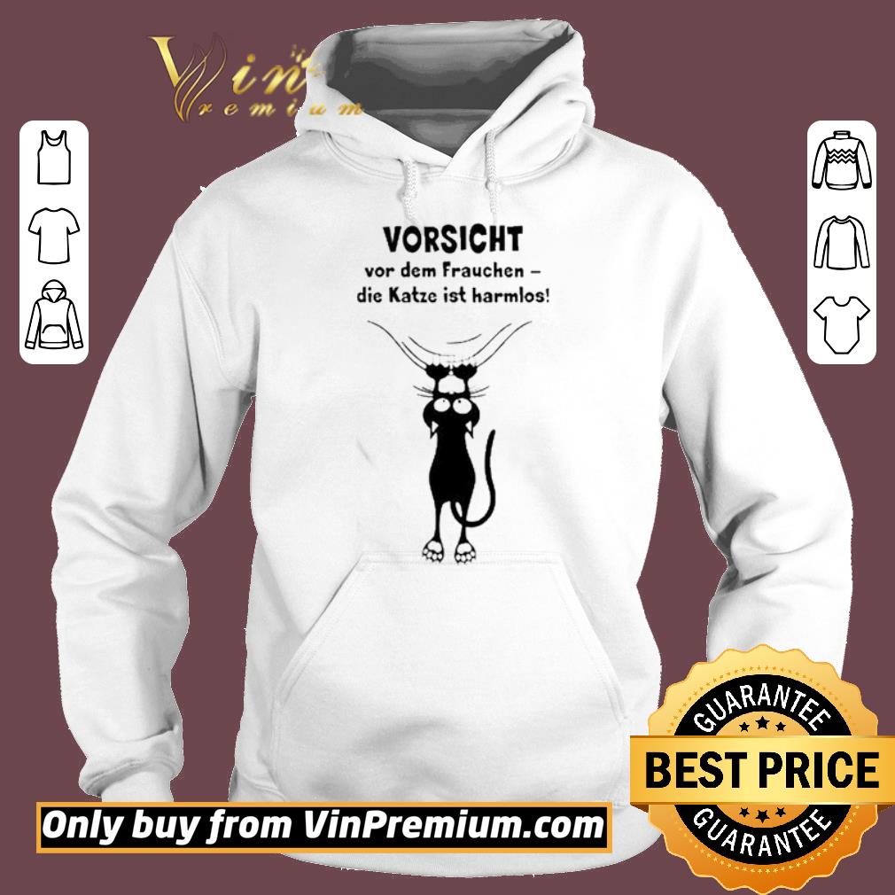 Awesome Black Cat Vorsicht vor dem frauchen die katze ist harmlos shirt 2 Awesome Black Cat Vorsicht vor dem frauchen die katze ist harmlos shirt
