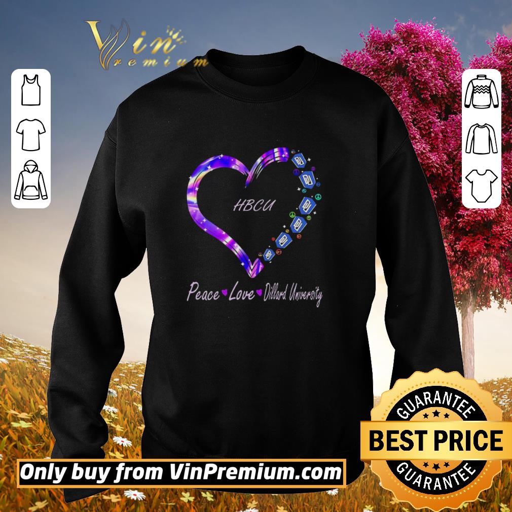 Hot HBCU Peace Love Dillard University Athletics shirt