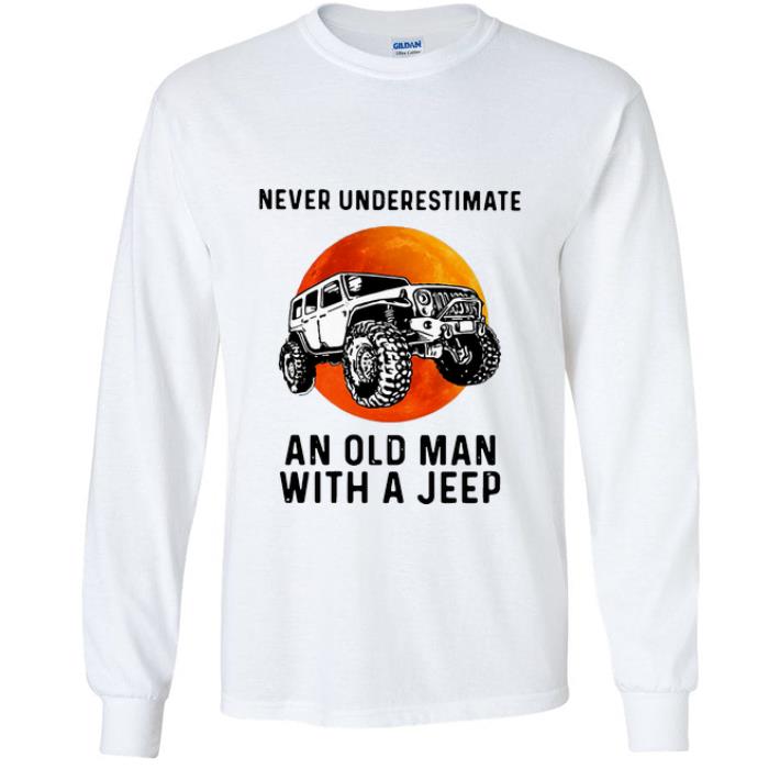 Official Never Underestimate An Old Man With A Jeep shirt
