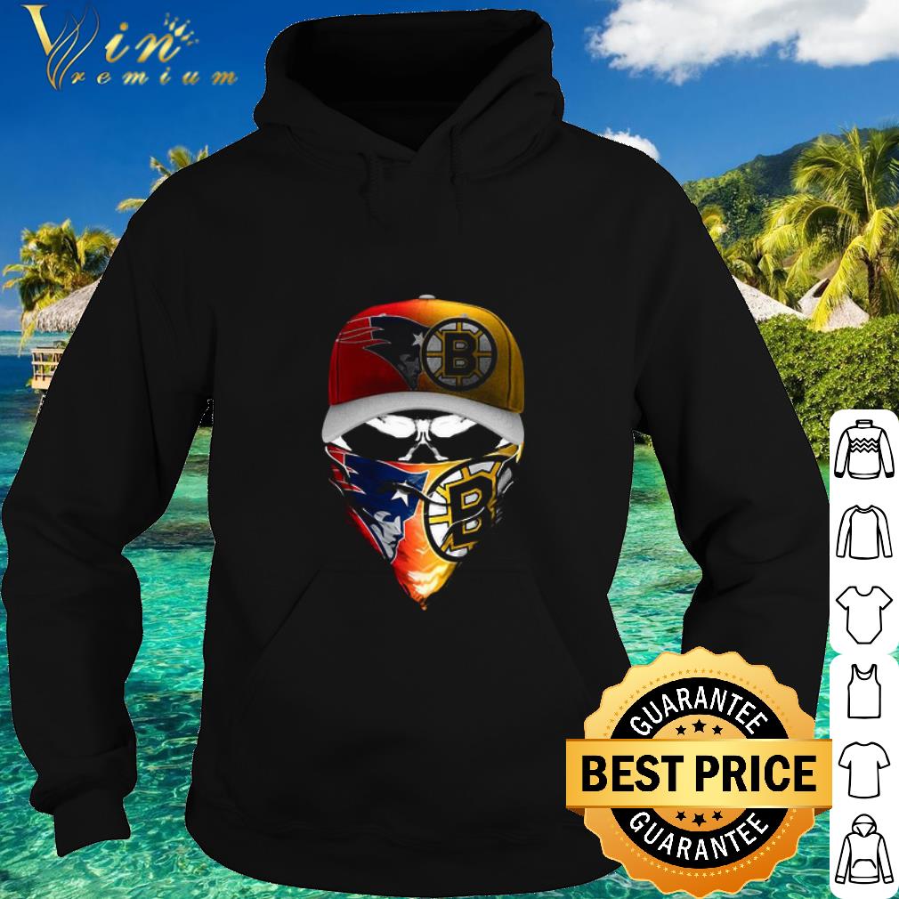 Top Skull New England Patriots And Boston Bruins Logo shirt 2 Top Skull New England Patriots And Boston Bruins Logo shirt