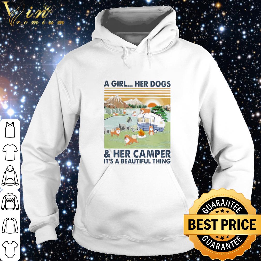 Cool Vintage Pomeranian A Woman Her Dog Paw And Her Camper It’s A Beautiful Thing shirt 2 Cool Vintage Pomeranian A Woman Her Dog Paw And Her Camper It’s A Beautiful Thing shirt