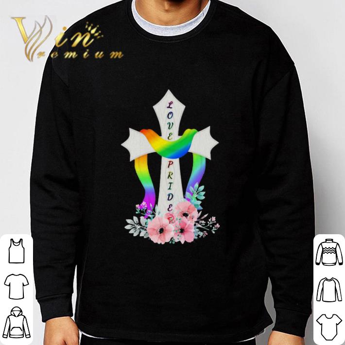Love Pride Cross Flowers LGBT shirt 2 Love Pride Cross Flowers LGBT shirt