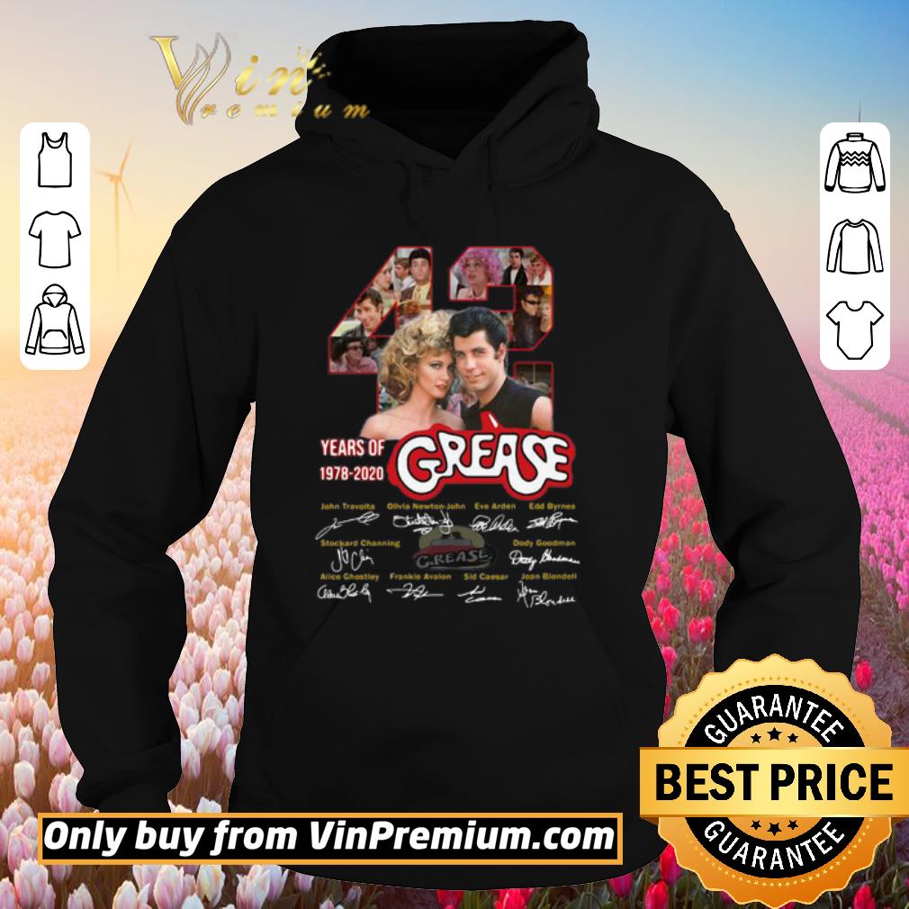 Hot 42 years of 1978 2020 grease signatures shirt 2 Hot 42 years of 1978 2020 grease signatures shirt