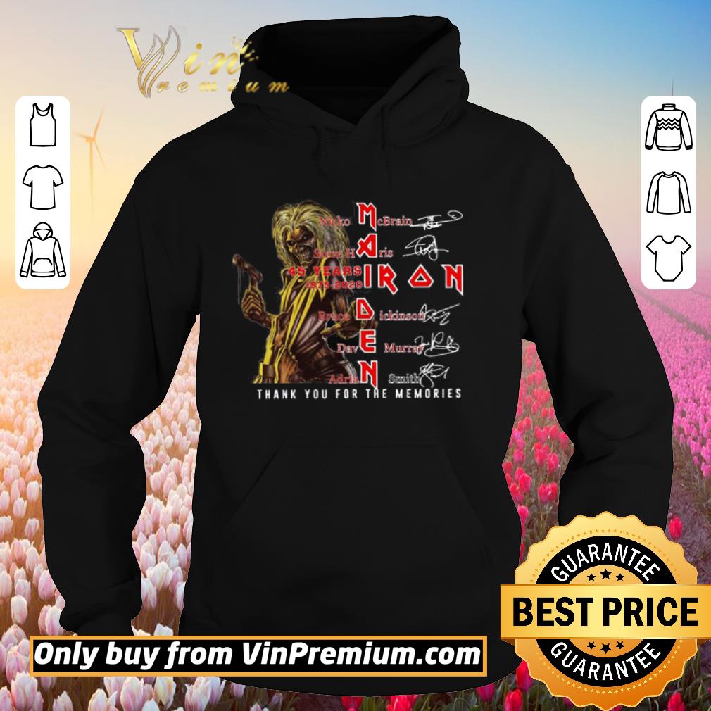 Awesome Maiden Iron Nicko Mcbrain Steve Harris 45 Years 1975 2020 Thank You For The Memories Signatures shirt 2 Awesome Maiden Iron Nicko Mcbrain Steve Harris 45 Years 1975 2020 Thank You For The Memories Signatures shirt