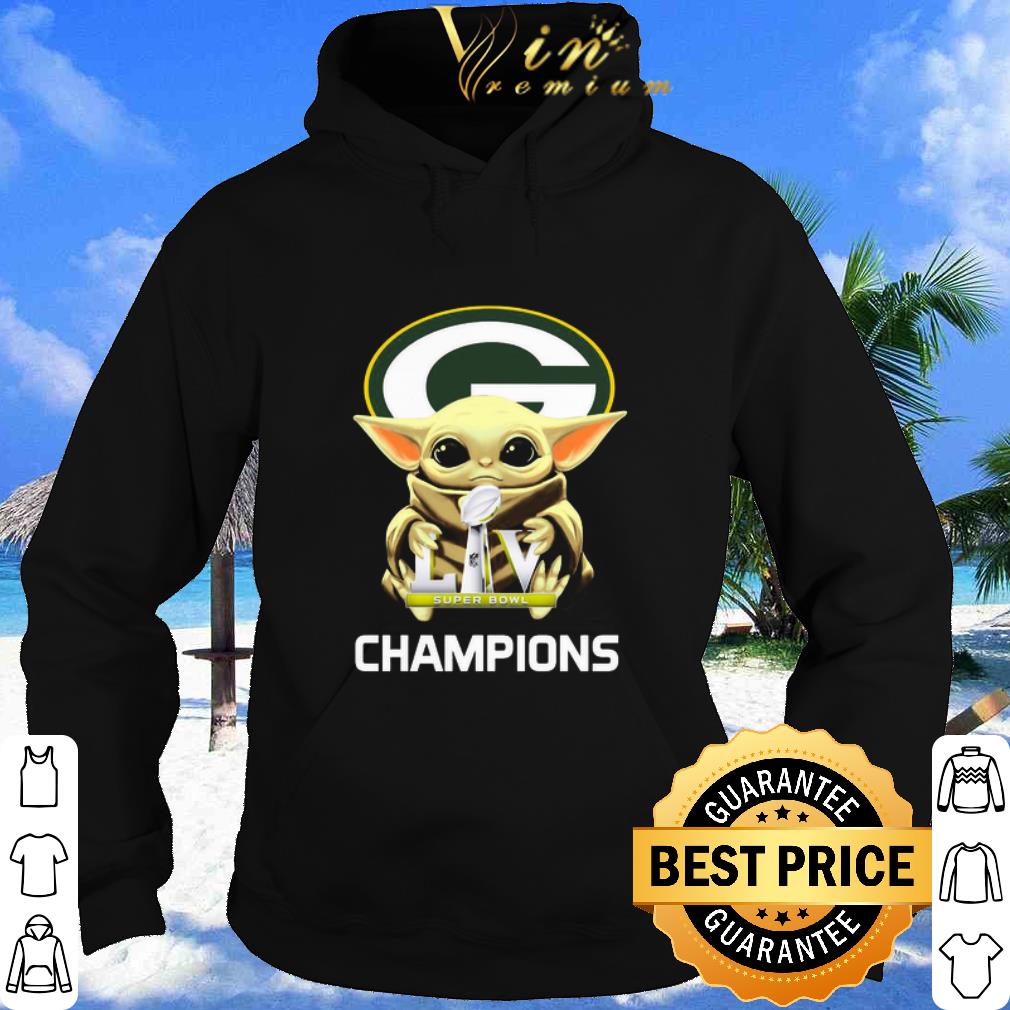 Cool Star Wars Baby Yoda Green Bay Packers Super Bowl Champions shirt