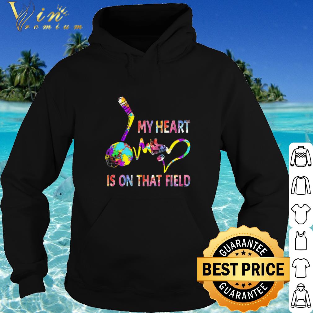 Cool My heart is on that field Earth heartbeat shirt