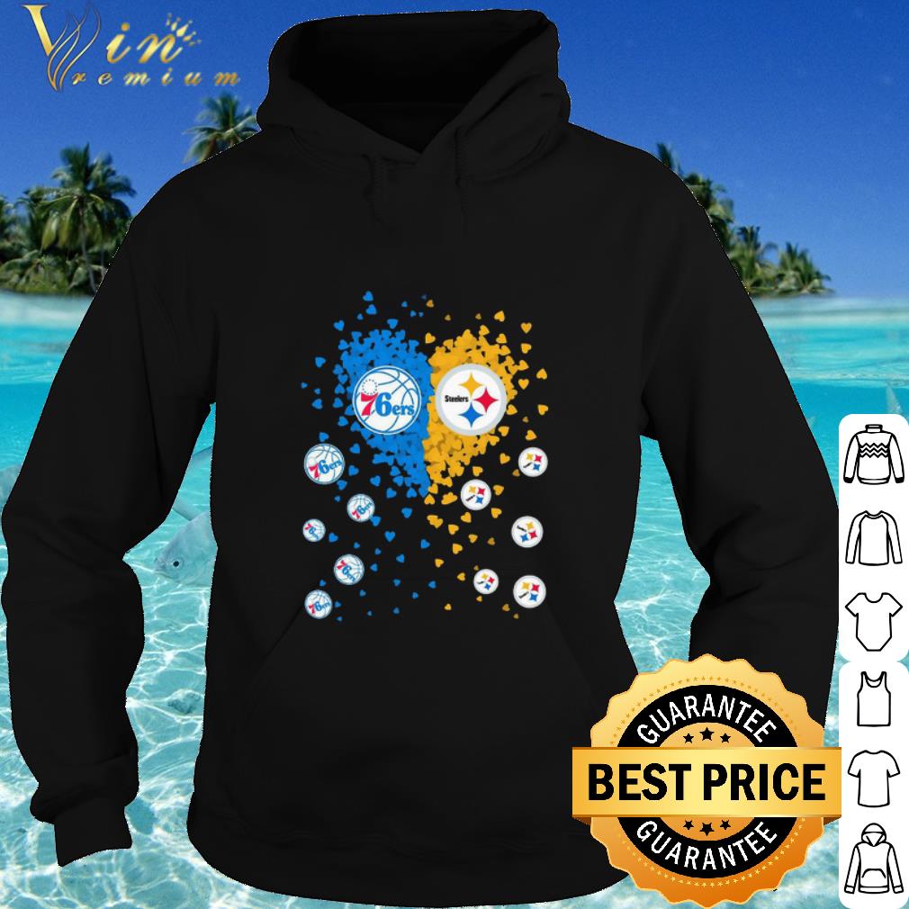 Nice Philadelphia 76ers and Pittsburgh Steelers tiny shape hearts shirt 6 Nice Philadelphia 76ers and Pittsburgh Steelers tiny shape hearts shirt