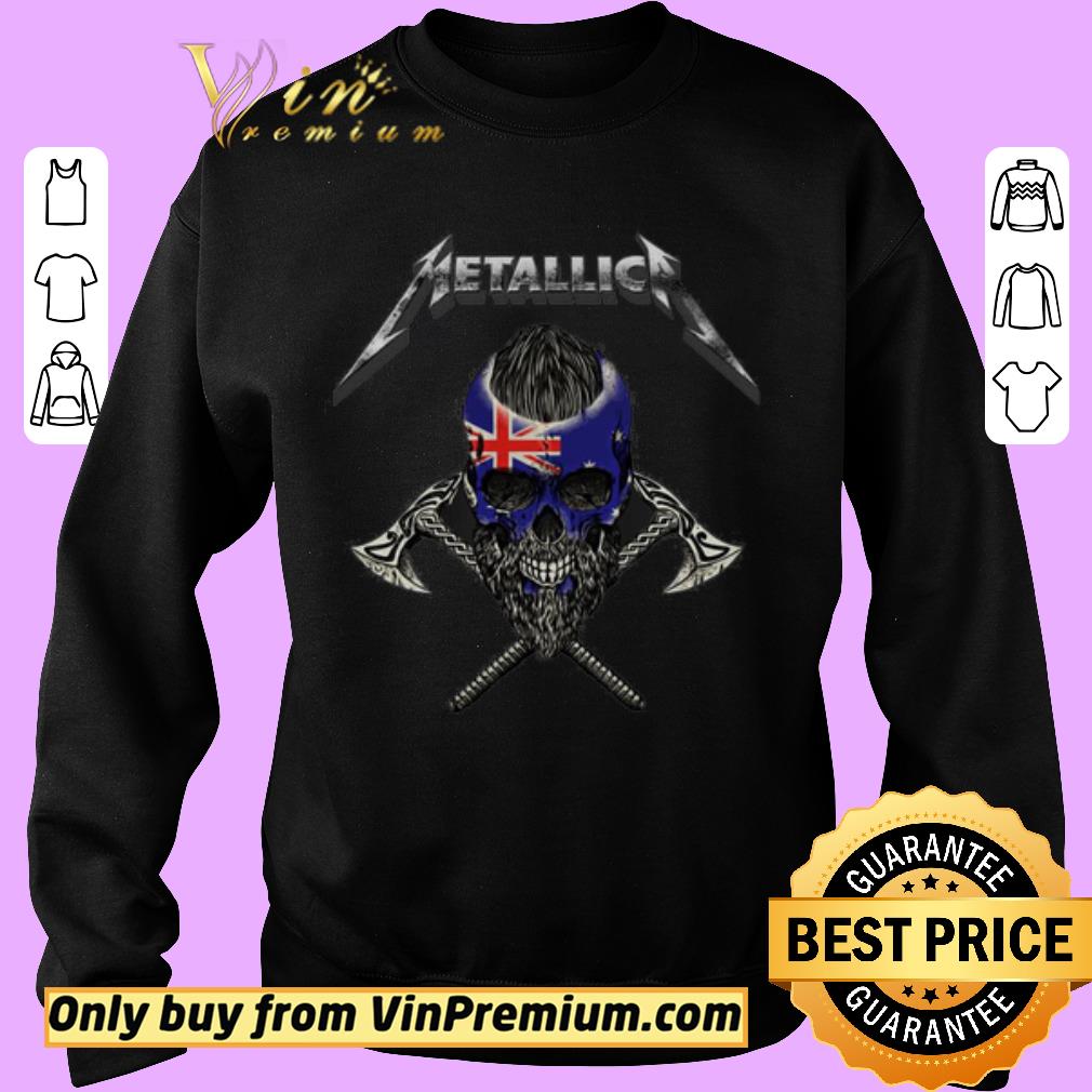 Pretty Metallica Viking Skull Australia Flag shirt