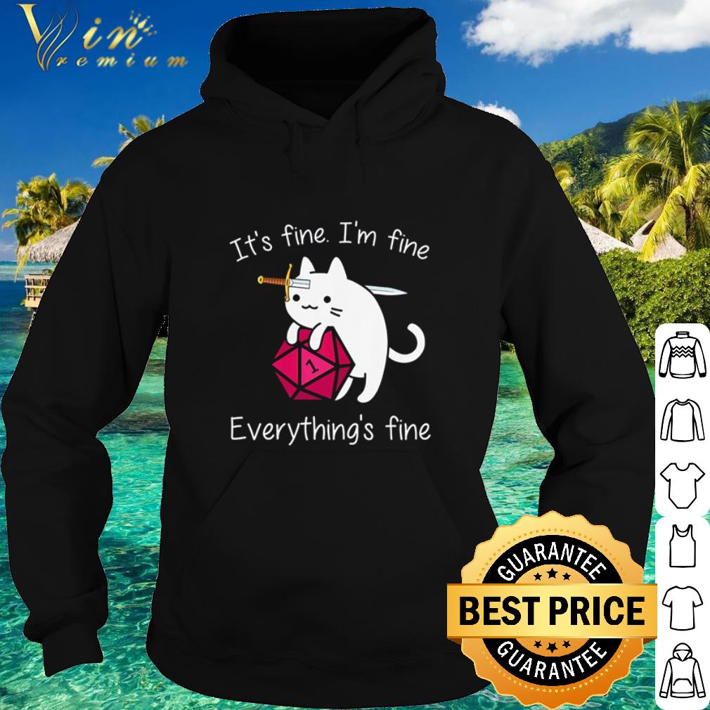 Best Cat Dungeons & Dragons It’s fine I’m fine everything’s fine shirt 2 Best Cat Dungeons & Dragons It’s fine I’m fine everything’s fine shirt