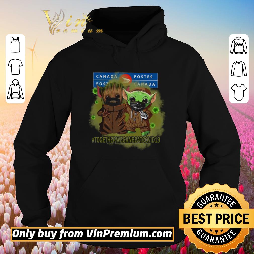 Pretty Baby Groot And Baby Yoda Face Mask Star Wars Darth Vader Canada Post Together We Can Beat Covid 19 shirt