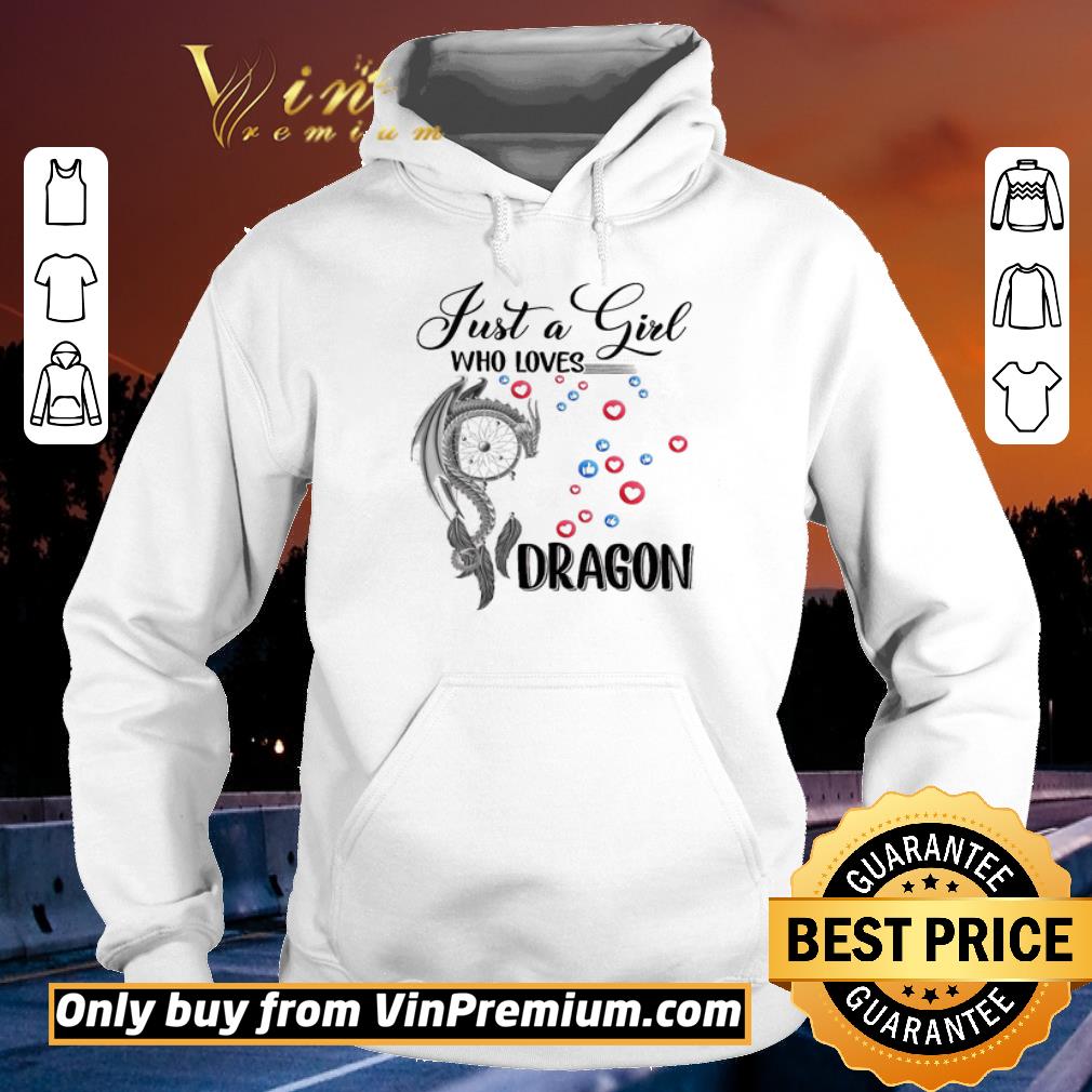 Awesome Just A Girl Who Loves Dragon Dreamcatcher Like Heart shirt