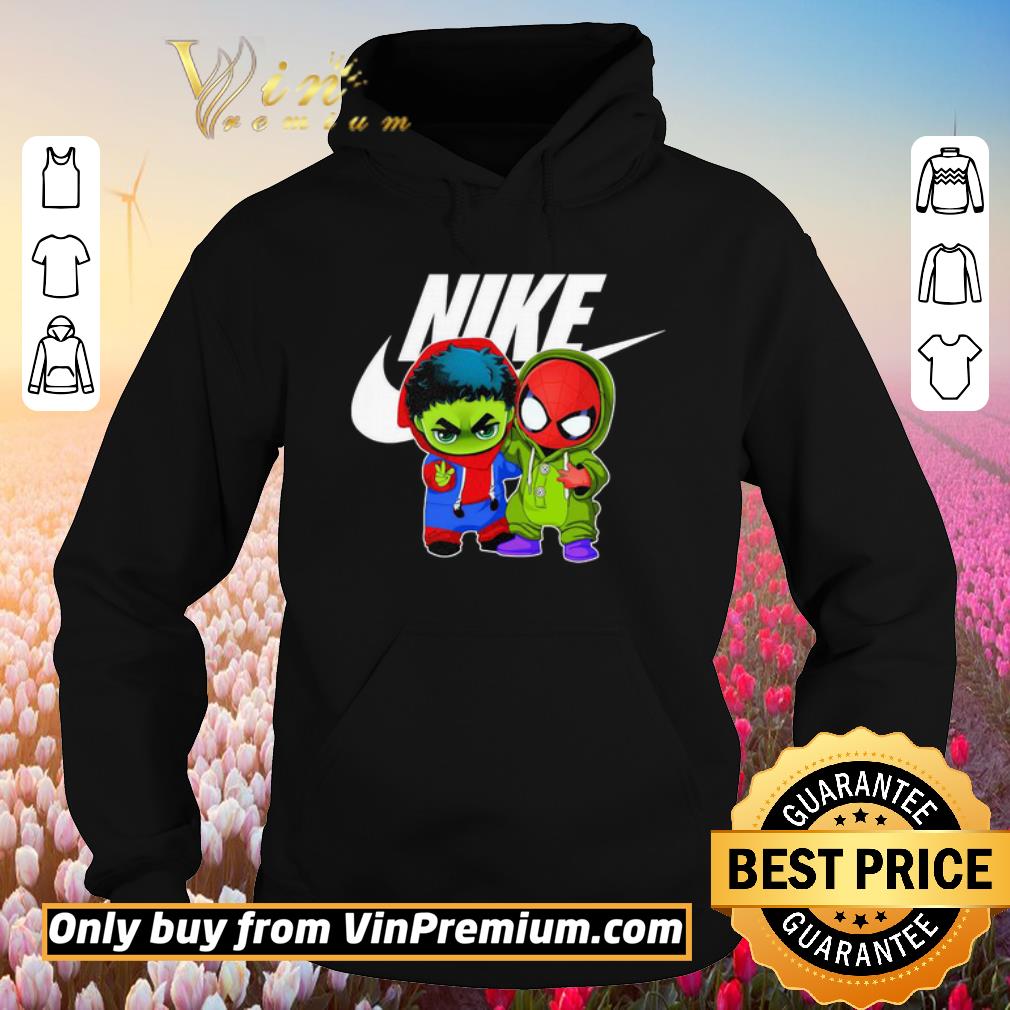 Pretty Nike hulk and spiderman chibi shirt 2 Pretty Nike hulk and spiderman chibi shirt