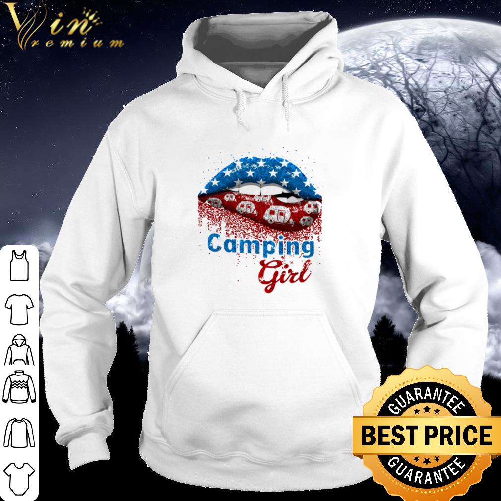 Pretty Lips Camping Girl American Flag 4th Of July Independence Day shirt 2 Pretty Lips Camping Girl American Flag 4th Of July Independence Day shirt