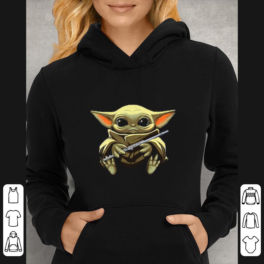 Awesome Baby Yoda hug flute Star Wars shirt