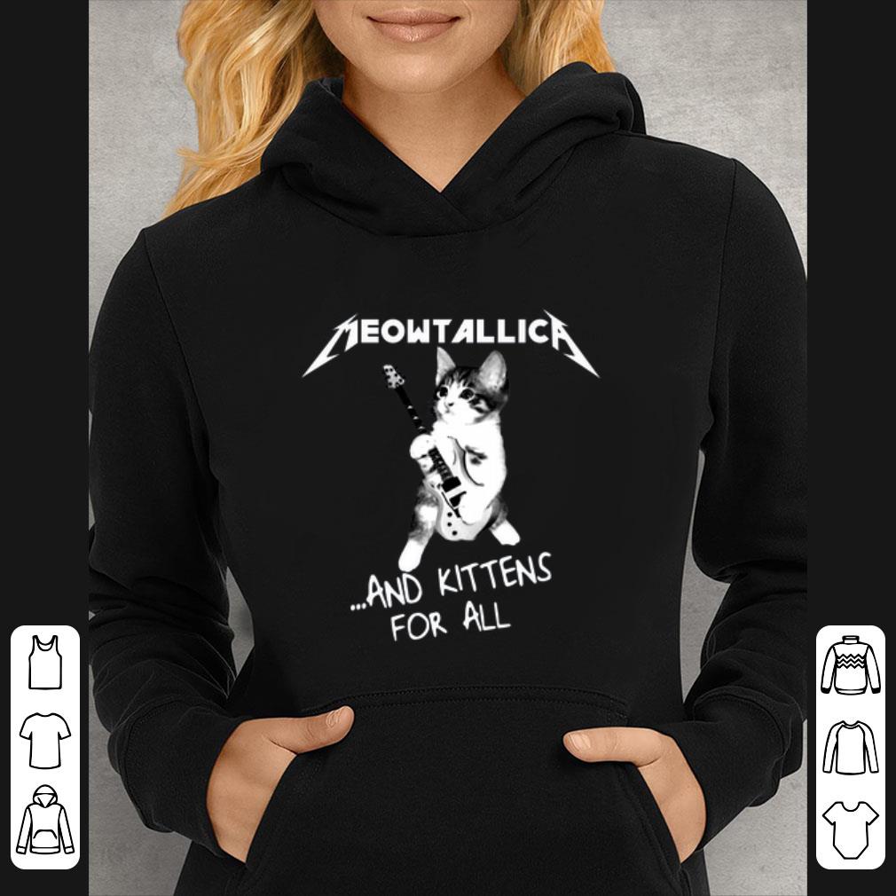 Pretty Cat Play Guitar Meowtallica and kittens for all shirt