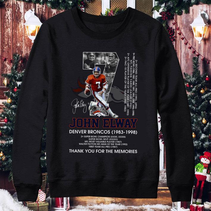 Official Thank You Memories No. 7 John Elway Signed Denver Broncos 1983-1998 shirt 8 Thank You Memories No. 7 John Elway Signed Denver Broncos 1983-1998 shirt