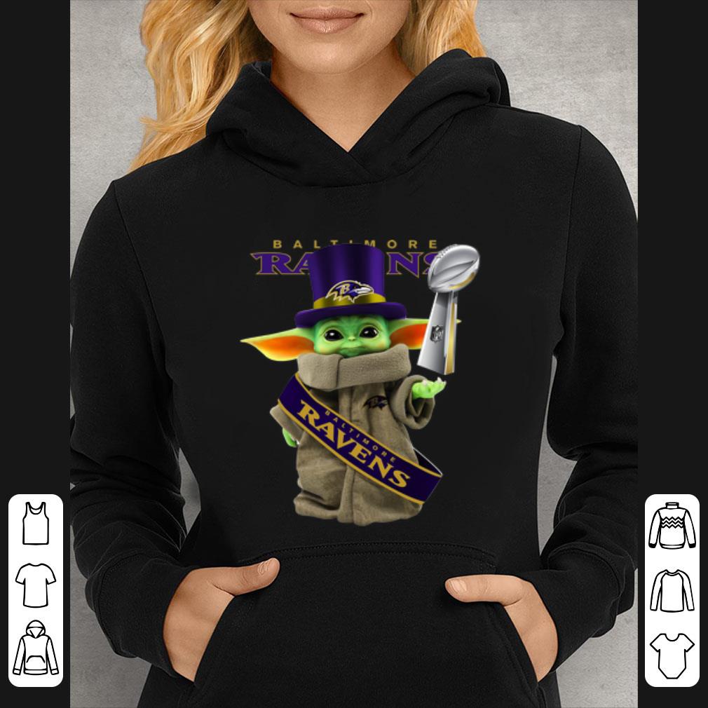 Awesome Star Wars Baby Yoda Baltimore Ravens Cup shirt