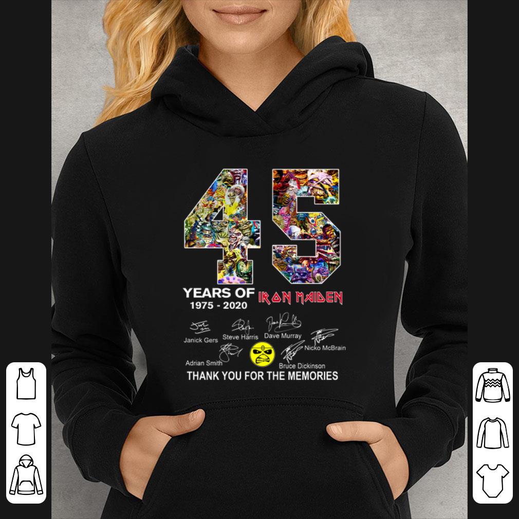 Great 45 years of Iron Maiden signatures thank you the memories shirt
