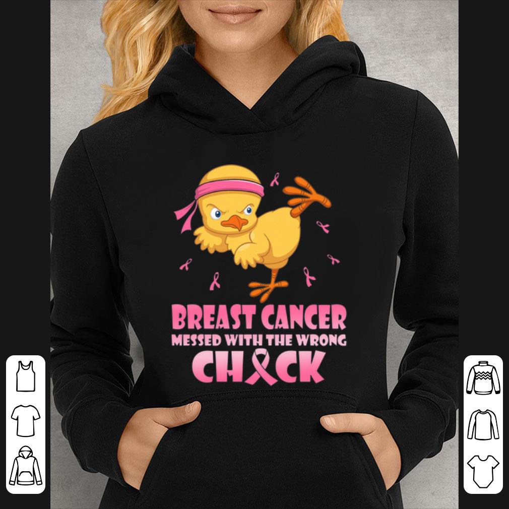 Nice Karate Chick Breast Cancer Messed With The Wrong Chick shirt