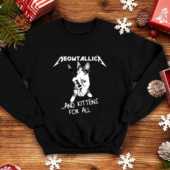 Cat Play Guitar Meowtallica and kittens for all shirt