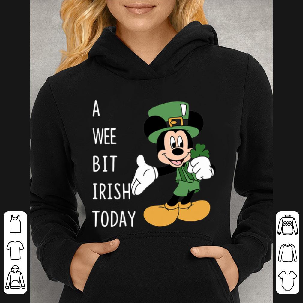 Great Mickey Mouse A Wee Bit Irish Today Shamrock St. Patrick's Day shirt