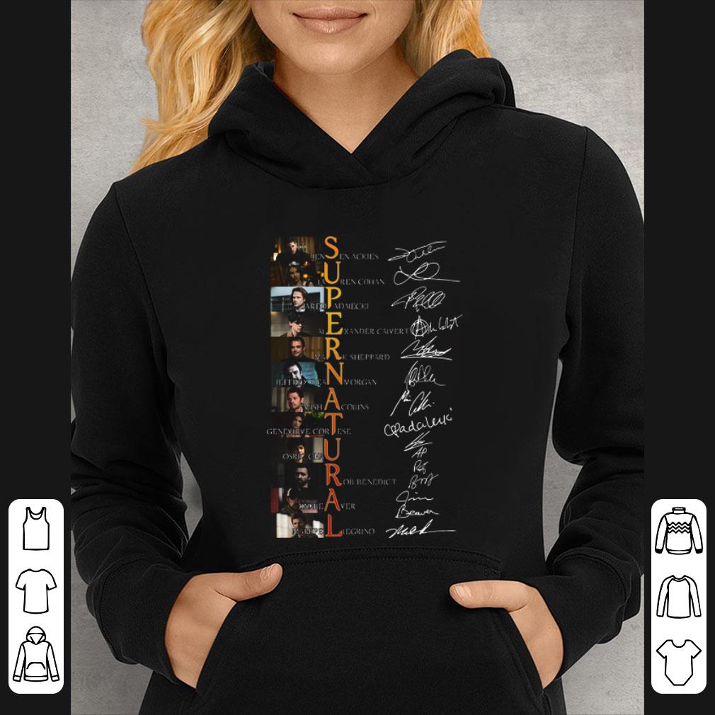 Pretty Supernatural Jensen Ackles Lauren Cohan Jared Padalecki signed shirt
