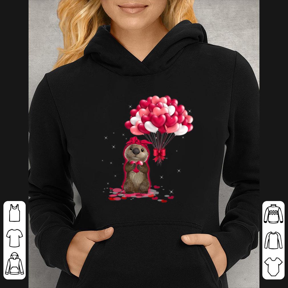 Original Otter love balloons heart shirt 6 Original Otter love balloons heart shirt