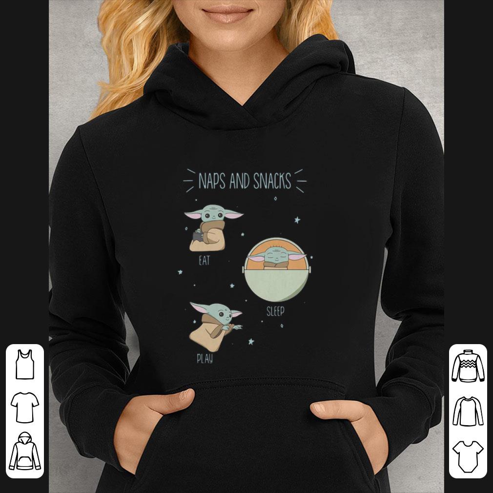 Top Star Wars The Mandalorian The Child Naps And Snacks shirt