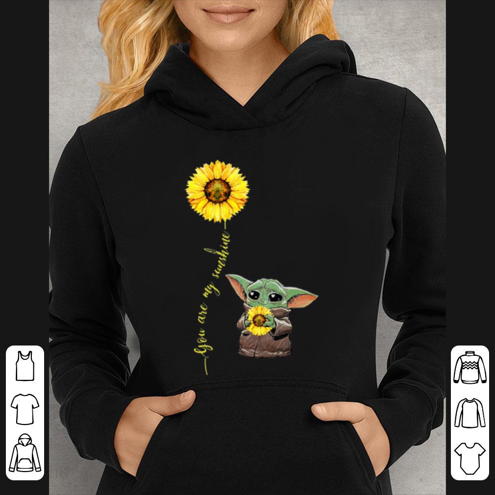 Pretty Star Wars Baby Yoda Hug Sunflower You Are My Sunshine shirt
