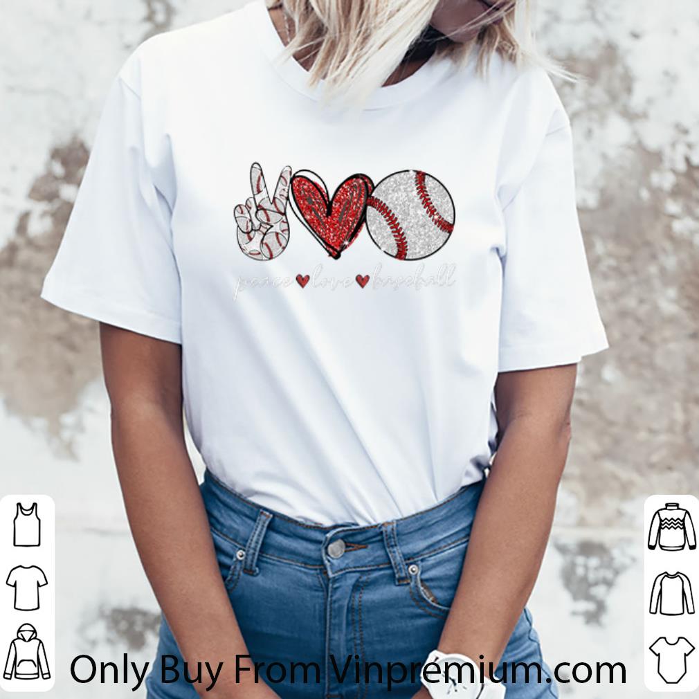 Premium Peace Love Baseball shirt